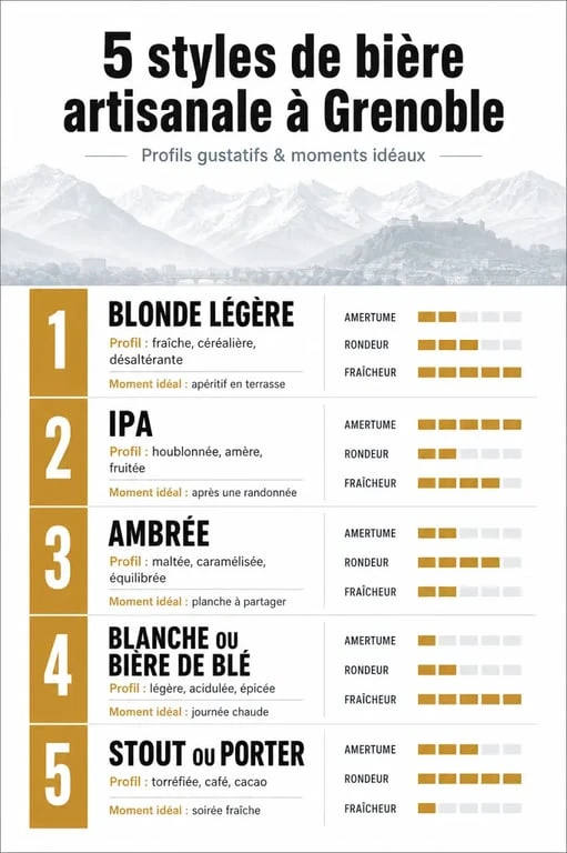 Brasserie artisanale Grenoble : styles de bières et moments idéaux