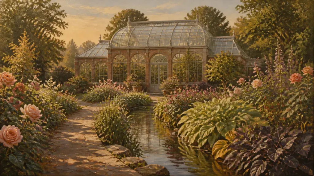 Jardin des plantes Grenoble : serres et massifs romantiques