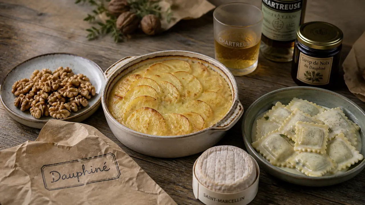 Spécialité grenobloise : gratin dauphinois sans fromage et noix AOC