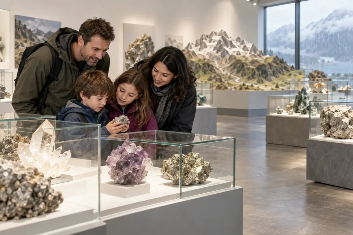 Activités enfants Oisans : visite familiale autour des minéraux alpins