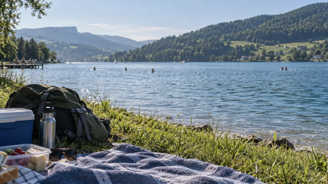 Lac Grenoble : serviette, randonnée et baignade sur le lac de Paladru