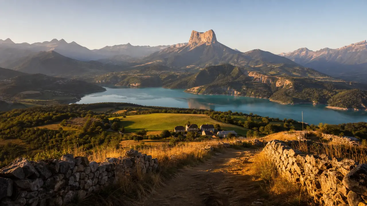 Le triève : villages et lac de Monteynard-Avignonet, Mont Aiguille